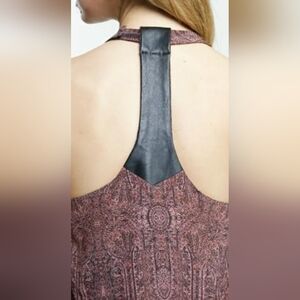 Reformation Paisley T-back Top, Sz M/L